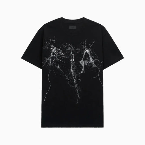 Camiseta negra Liam con logo agrietado para hombre