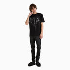 T-shirt homme Liam noir à logo craquelé