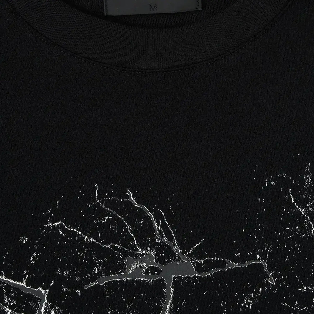 T-shirt homme Liam noir à logo craquelé