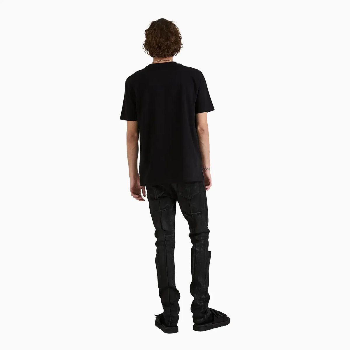 T-shirt homme Liam noir à logo craquelé