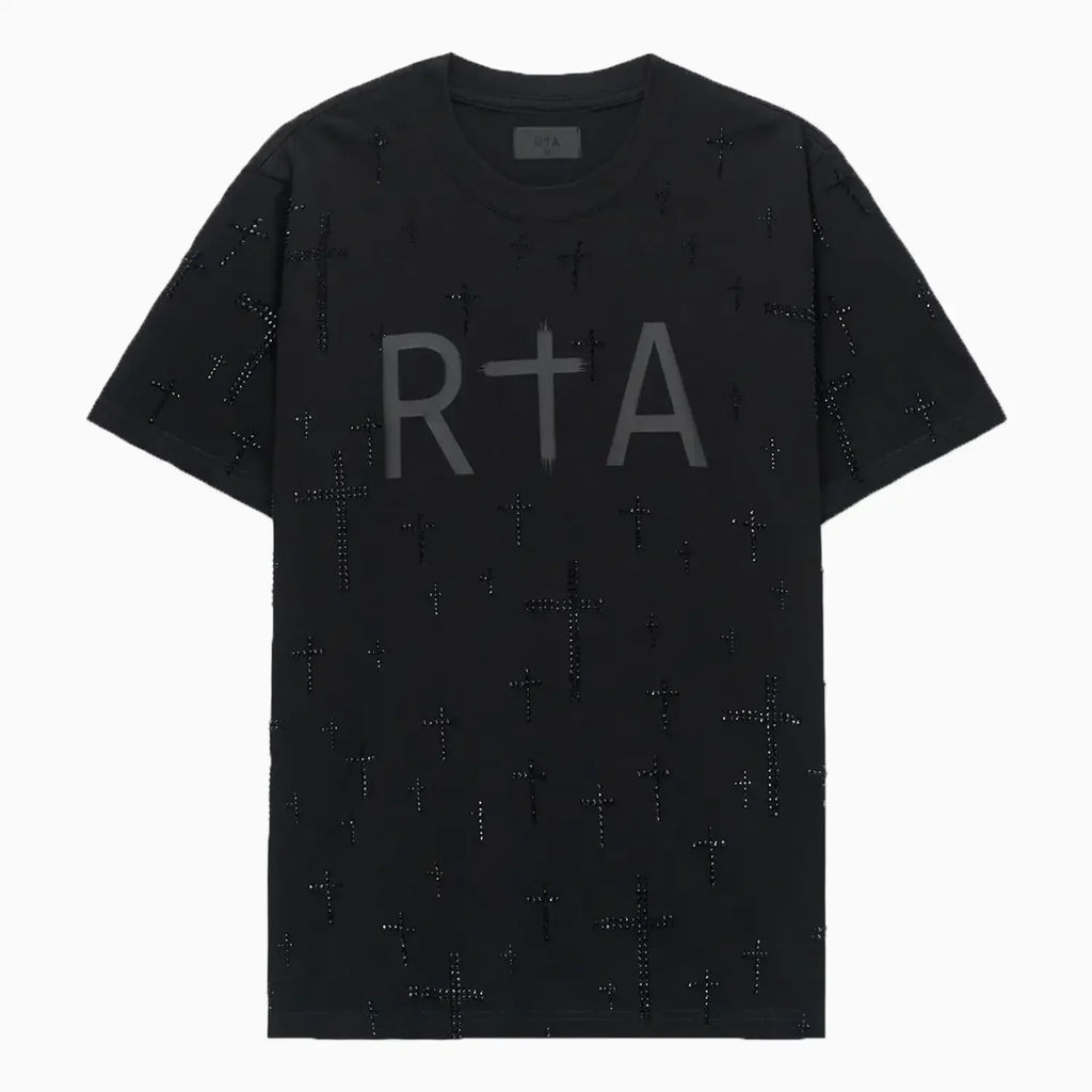 T-shirt Liam noir en cristal RTA pour homme