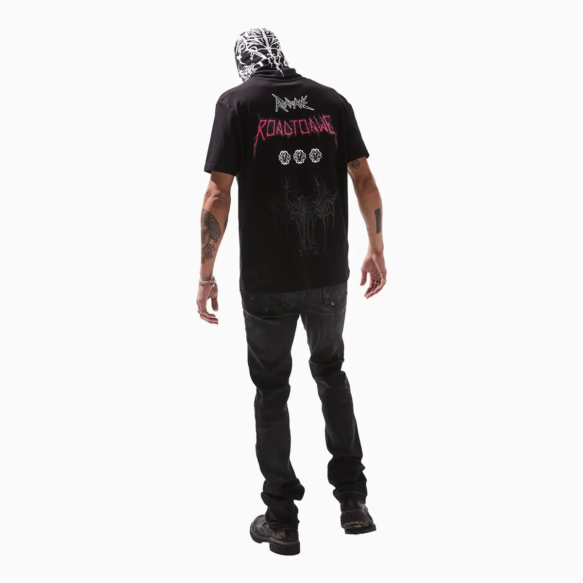 Men's Liam Black Cyber Metal T-Shirt