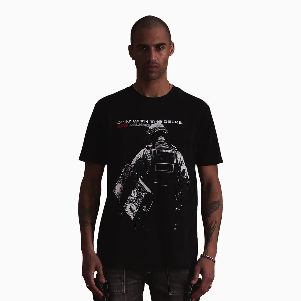 T-shirt Liam noir de pont pour hommes