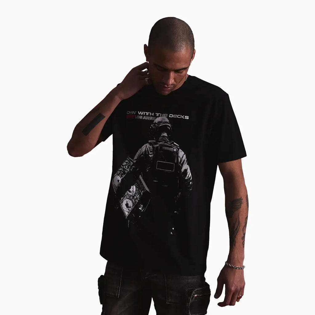 T-shirt Liam noir de pont pour hommes