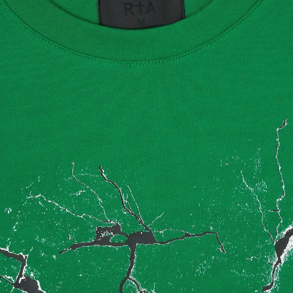 T-shirt homme Liam vert à logo craquelé