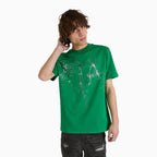 T-shirt homme Liam vert à logo craquelé