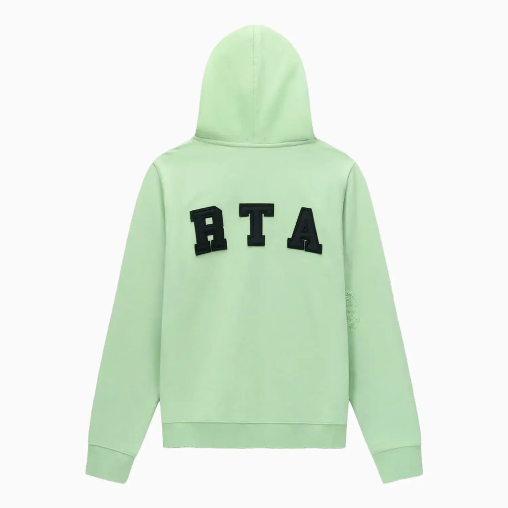 Sweat à capuche universitaire vert Markus pour homme