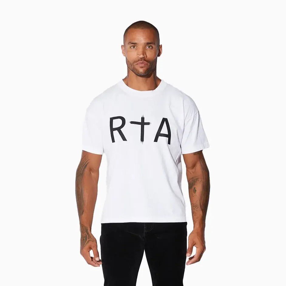 T-shirt à manches courtes noir avec logo pour homme