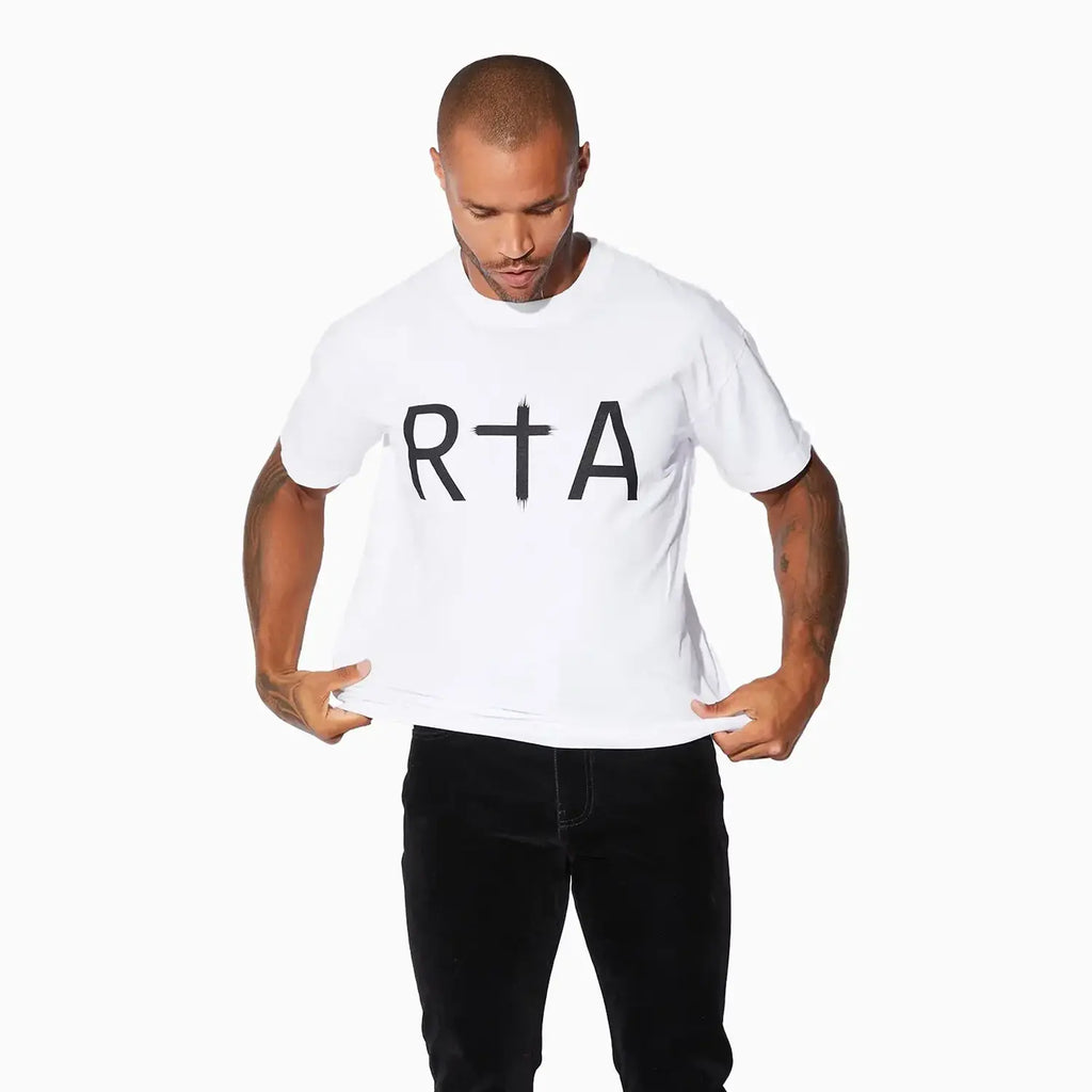 T-shirt à manches courtes noir avec logo pour homme