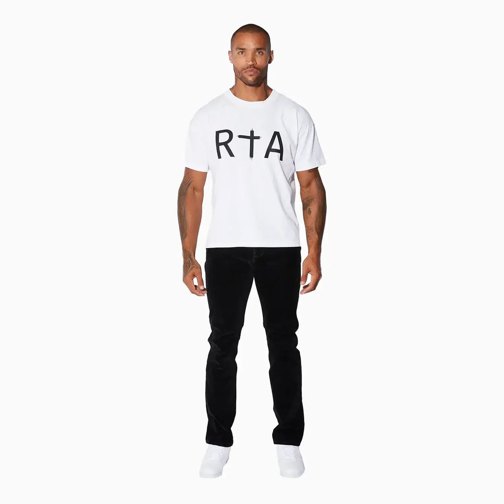 T-shirt à manches courtes noir avec logo pour homme