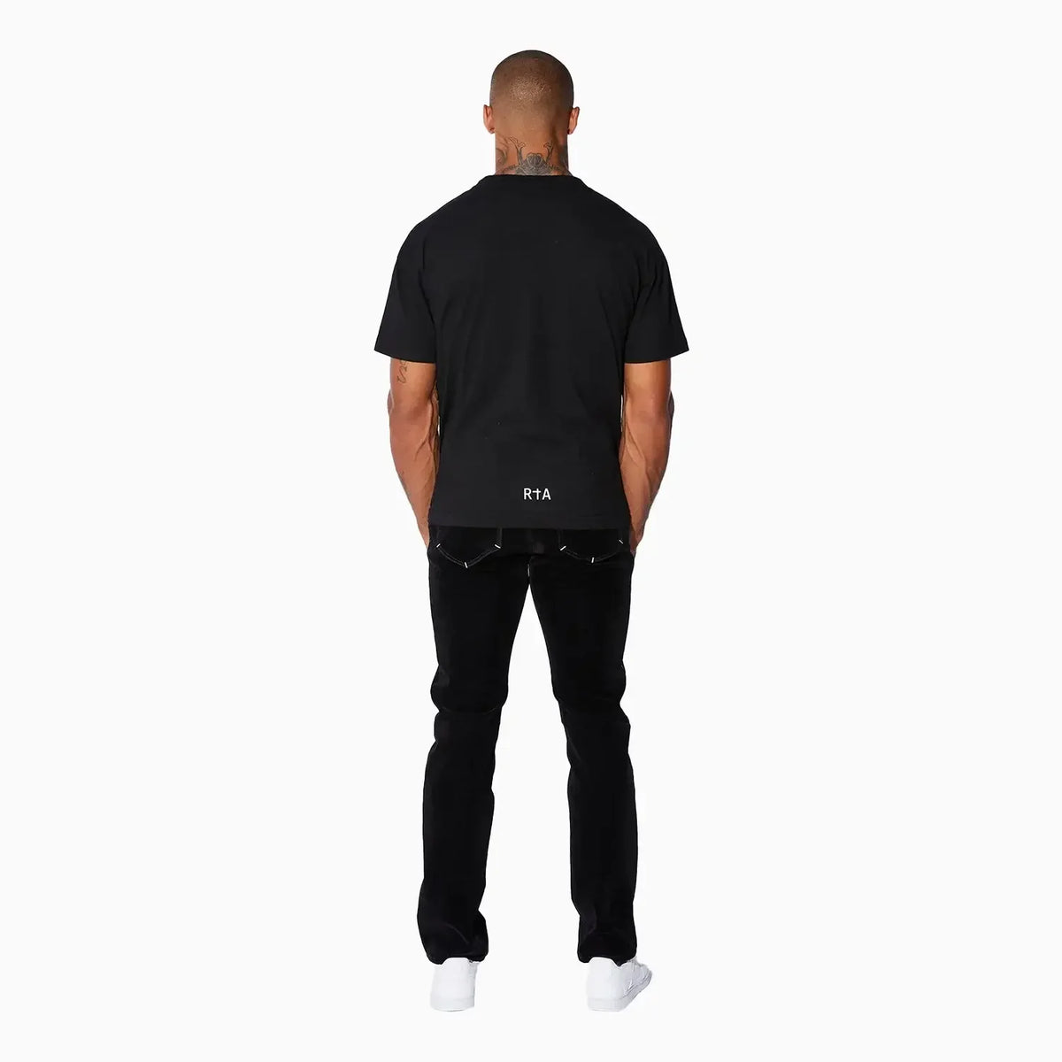 Men's Short Sleeve White Logo T-Shirt