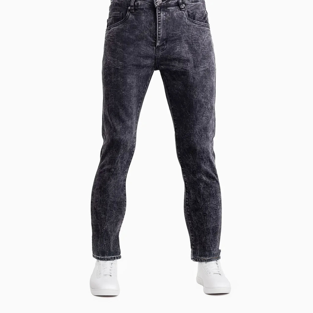 Men's Slim Fit Plain Washed Jeans Pant