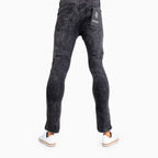 Men's Slim Fit Plain Washed Jeans Pant