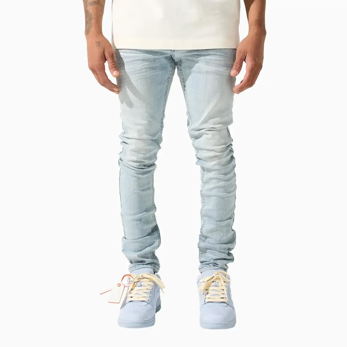 Men's Ice Skinny Denim Jeans Pant