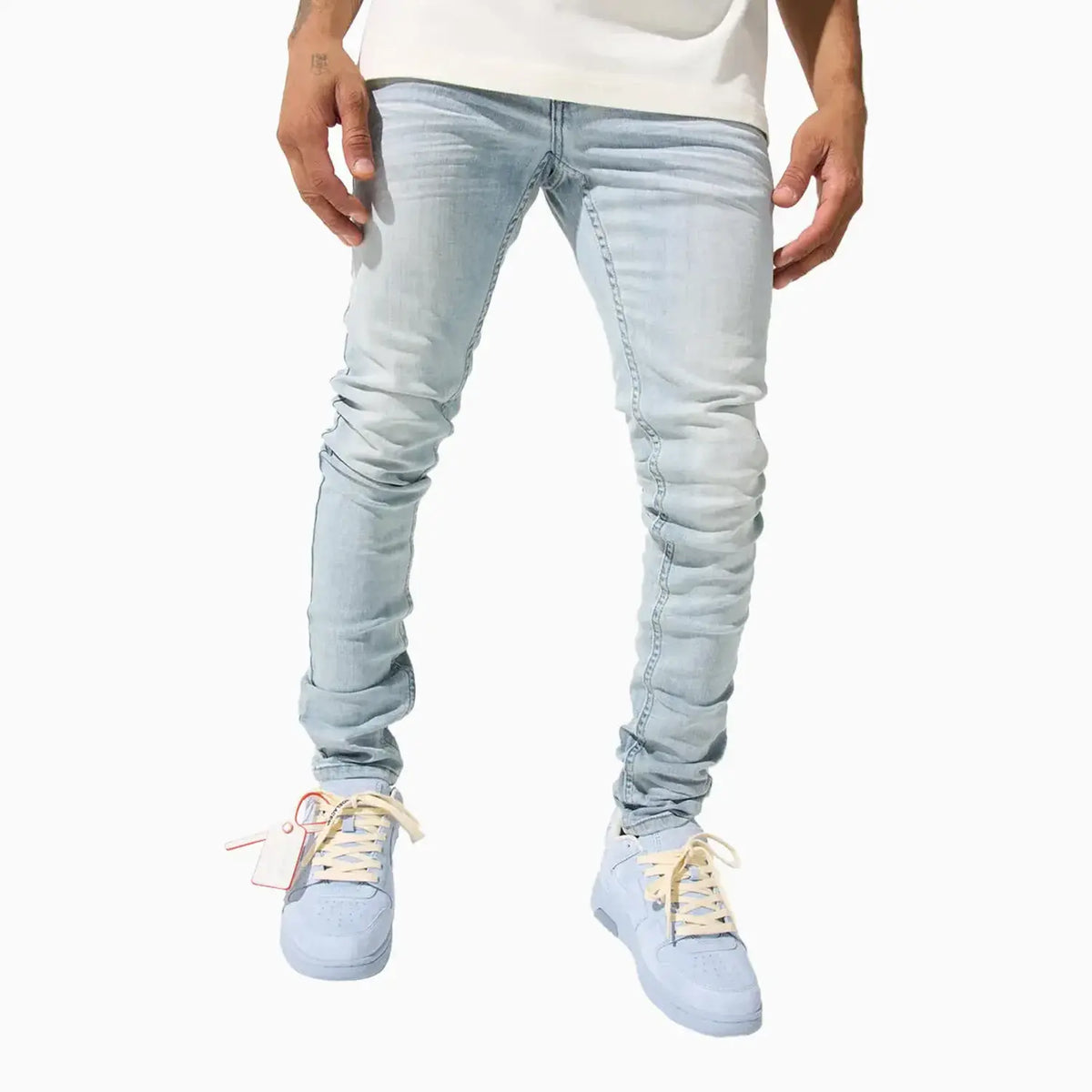 Men's Ice Skinny Denim Jeans Pant