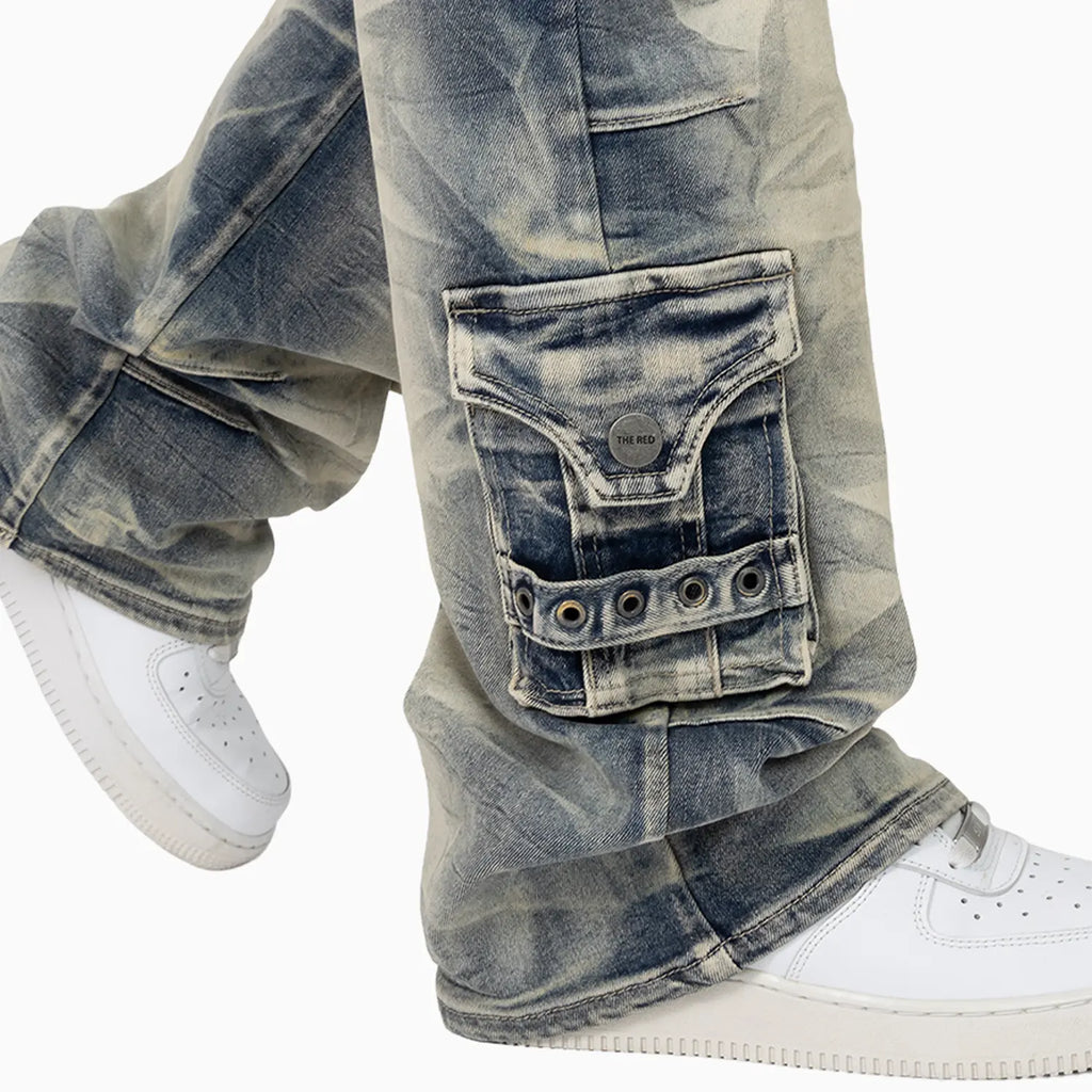 Women's Graphic Print Crop Top and Flared Cargo Pant Outfit