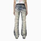 Women's Graphic Print Crop Top and Flared Cargo Pant Outfit