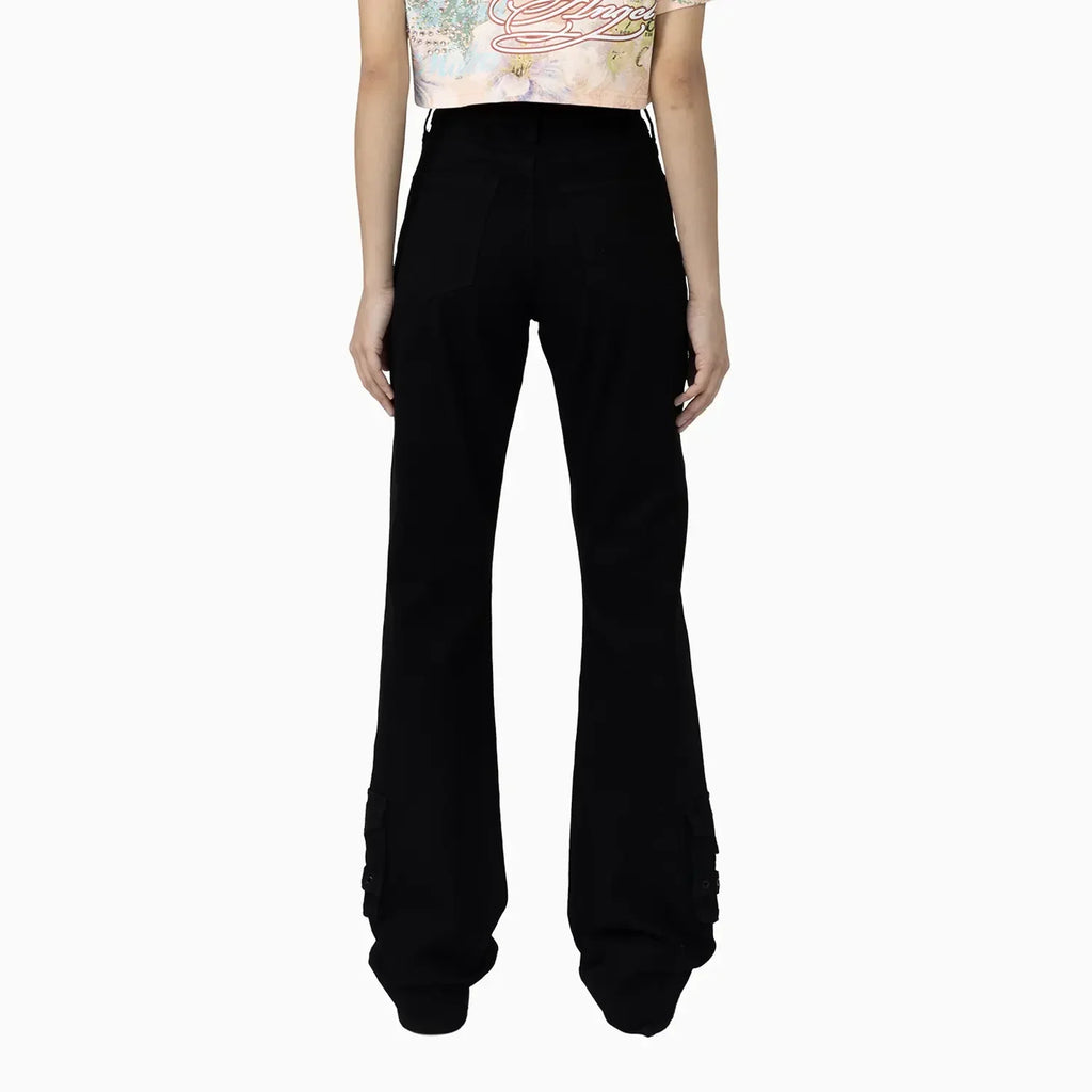 Women's Graphic Print Crop Top and Flared Cargo Pant Outfit
