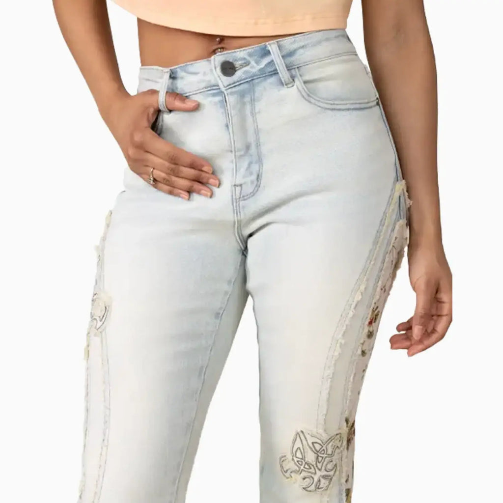 Ensemble crop top graphique taille haute pour femme