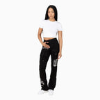 Pantalon imprimé taille haute pour femme