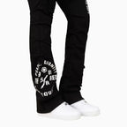 Pantalon imprimé taille haute pour femme