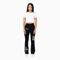 Pantalon imprimé taille haute pour femme