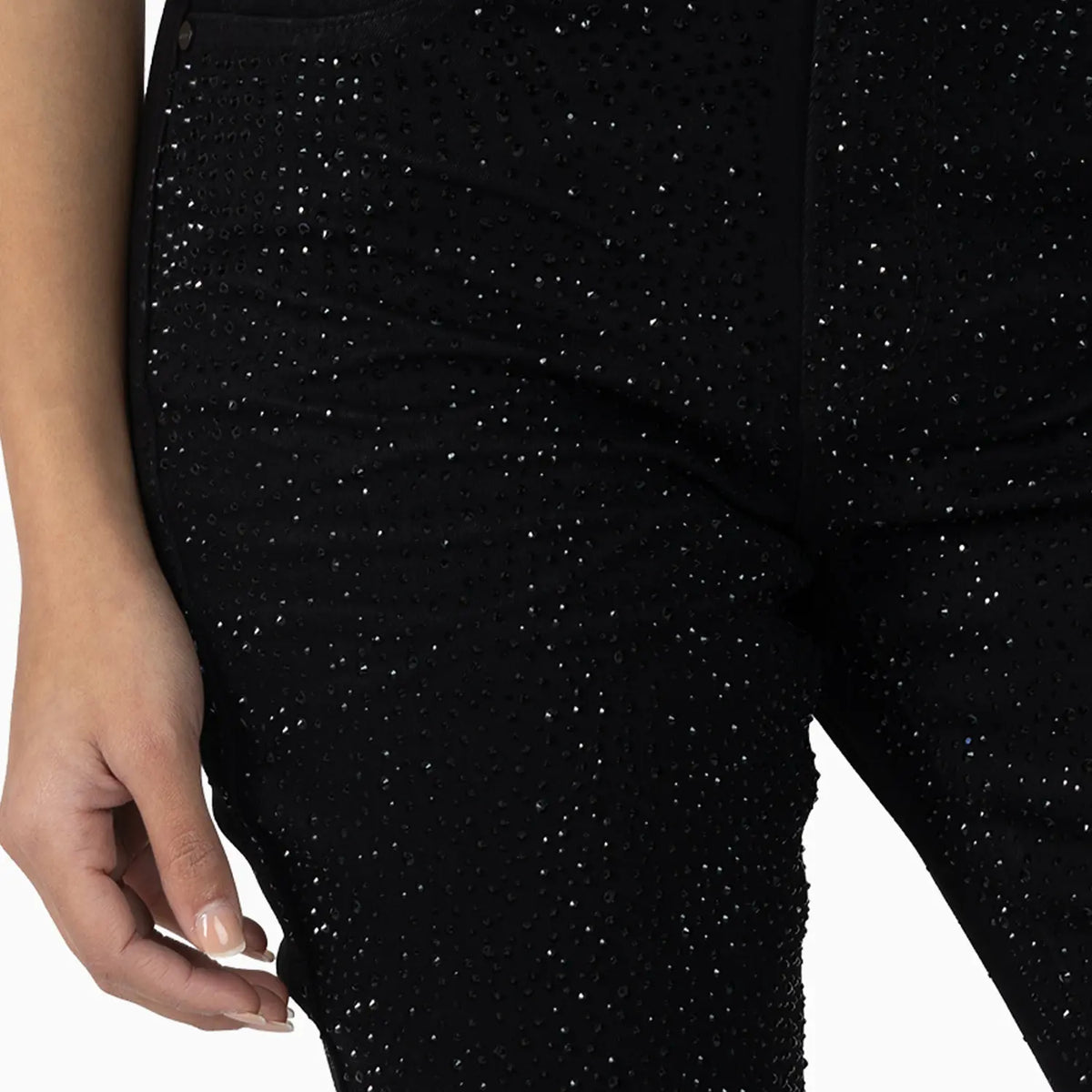 Women's High Rise Printed Wide Leg Jean Pant