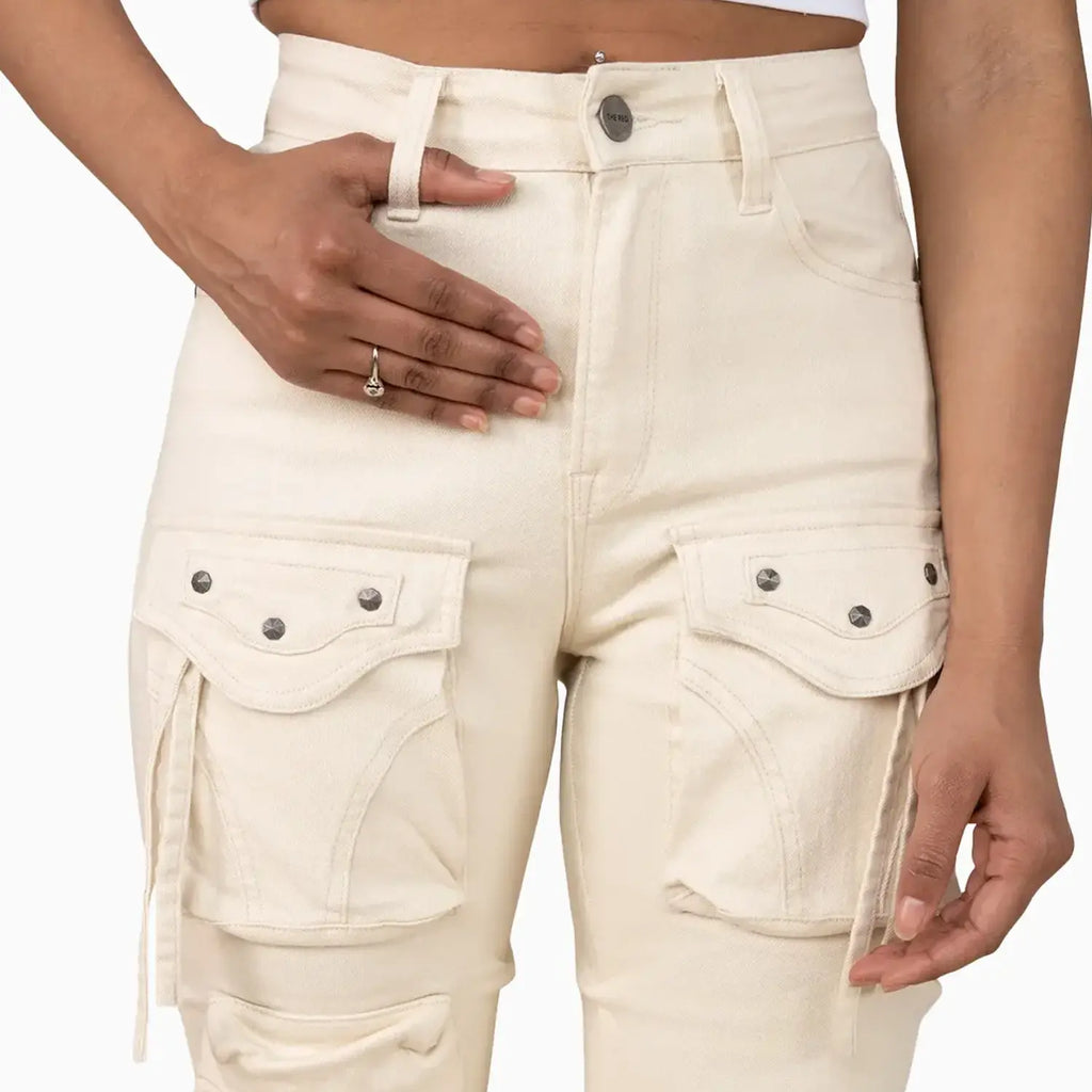 Pantalón apilable utilitario de tiro alto para mujer