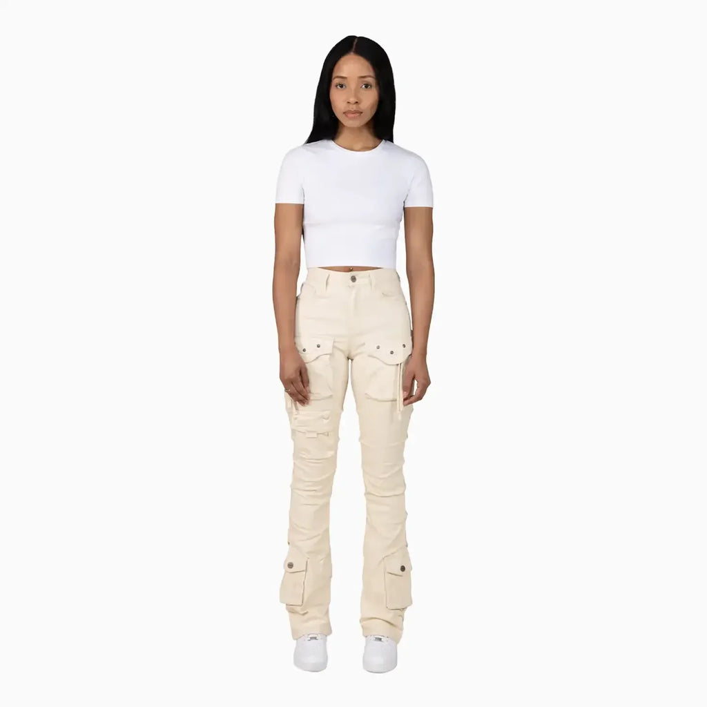 Pantalón apilable utilitario de tiro alto para mujer