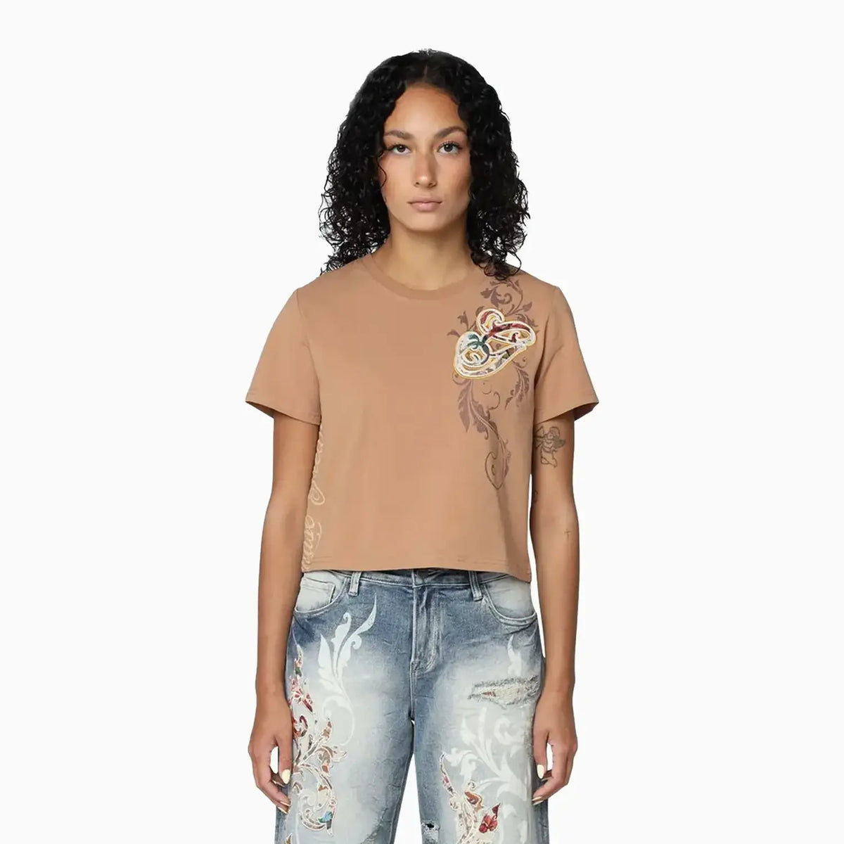 Women's Regular Fit Patch T-Shirt