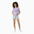 Women's Rhinestone Detail T-Shirt and Shorts Outfit