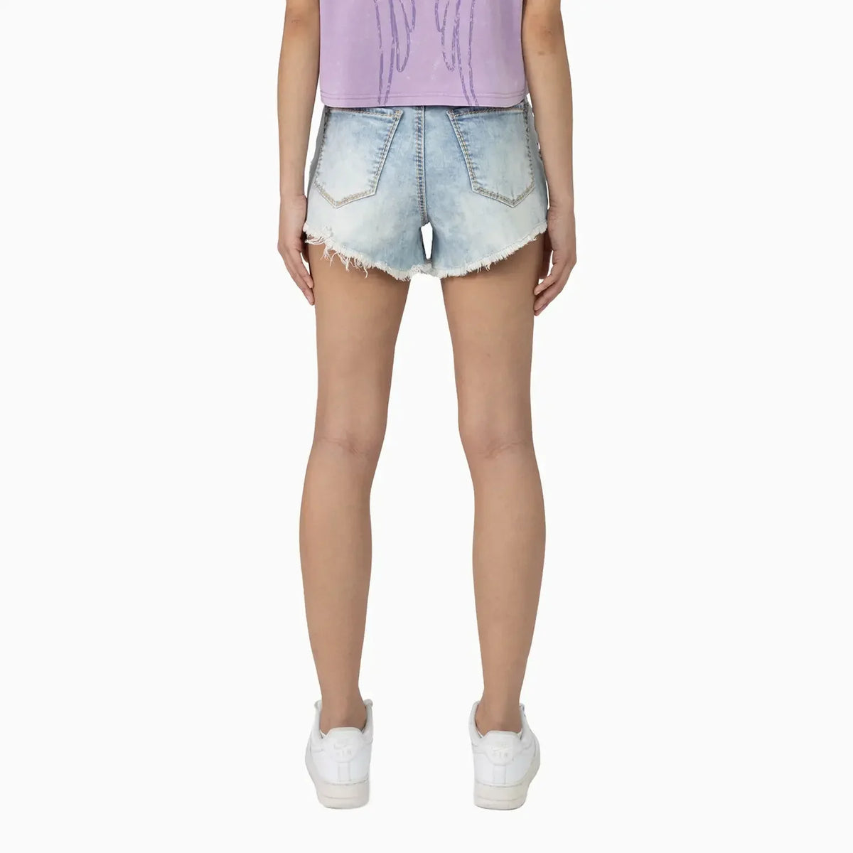 Women's Rhinestone Detail T-Shirt and Shorts Outfit