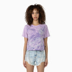 Women's Rhinestone Detail T-Shirt and Shorts Outfit