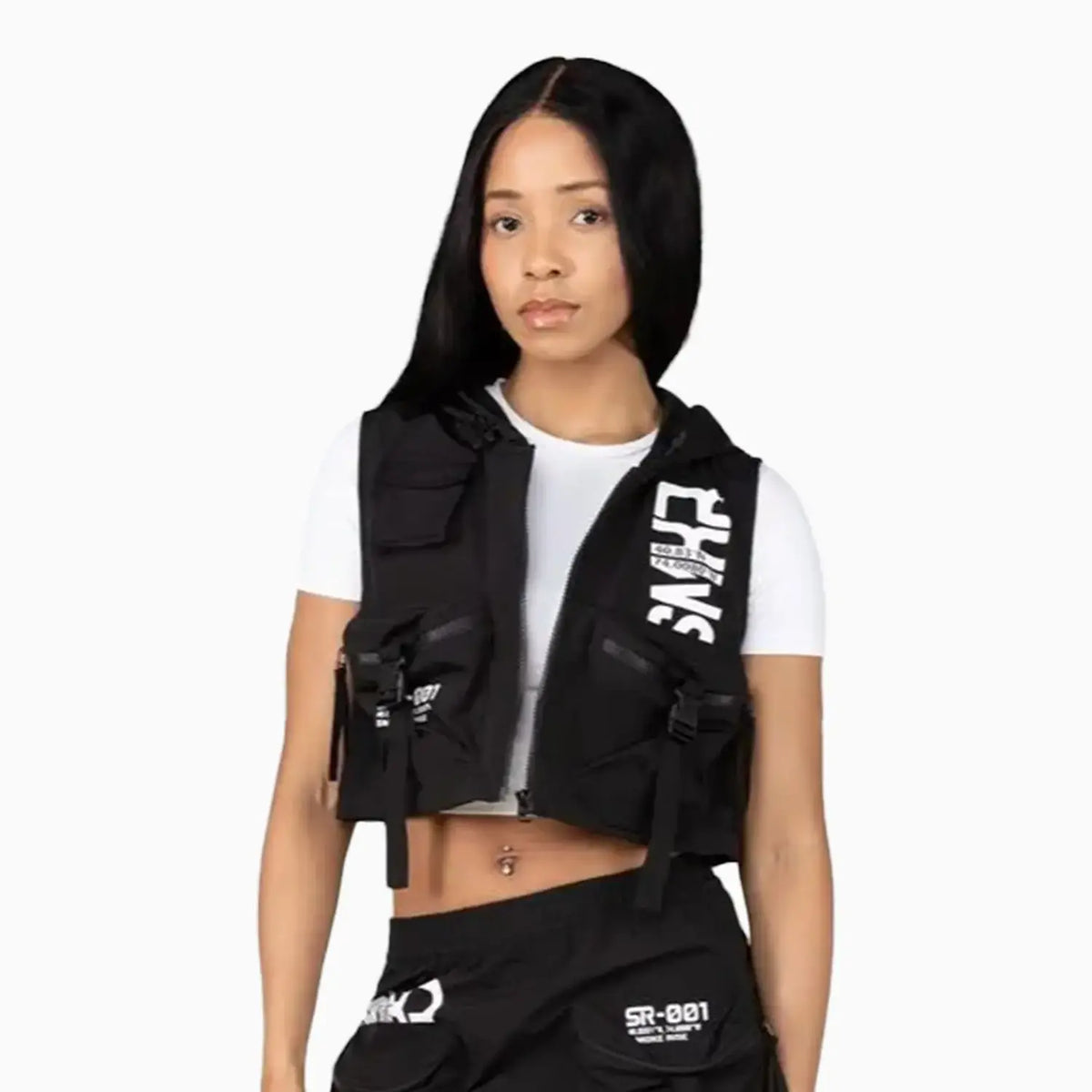 Women's Utility Windbreaker Nylon Printed Outfit