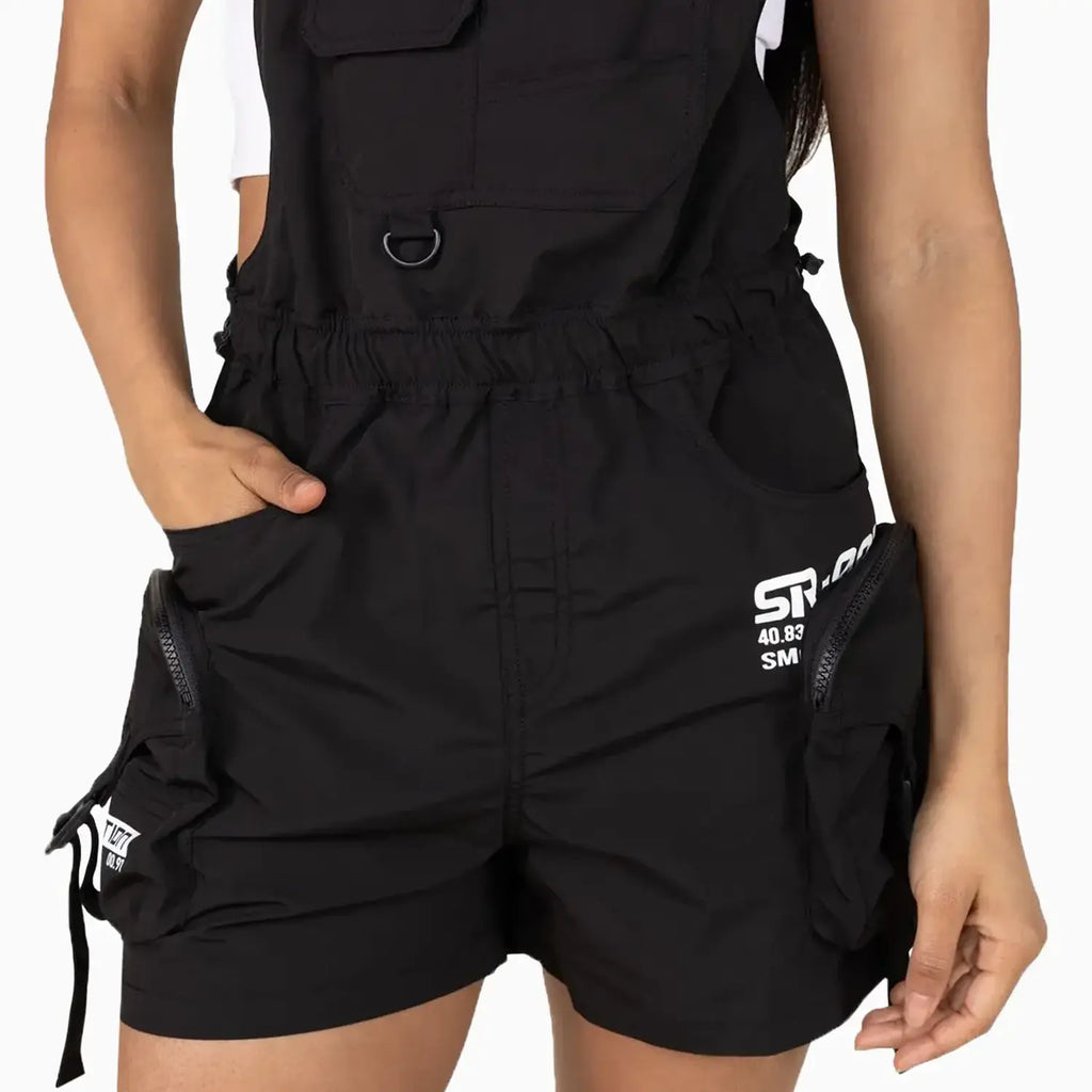 Combinaison-short coupe-vent utilitaire pour femme