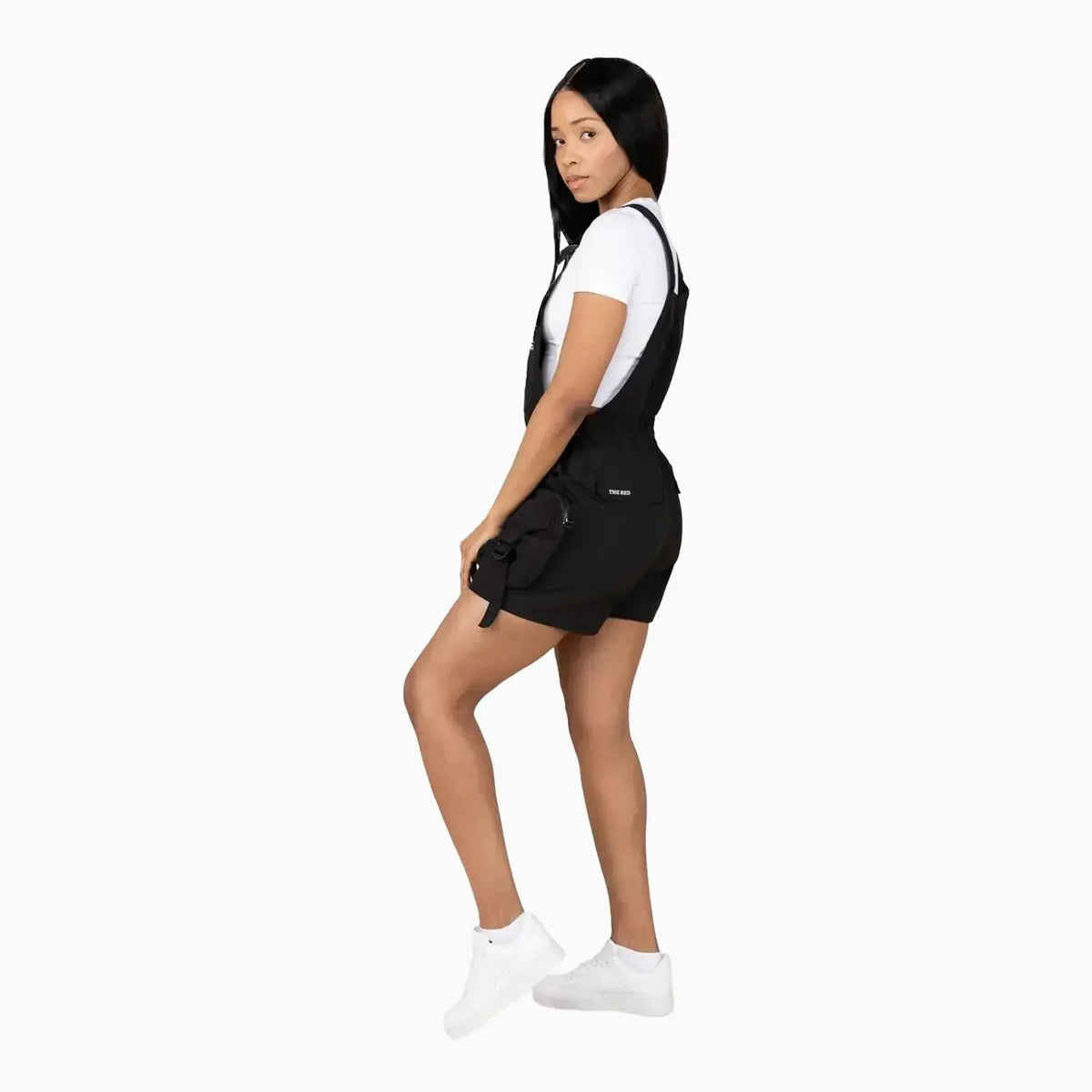 Combinaison-short coupe-vent utilitaire pour femme