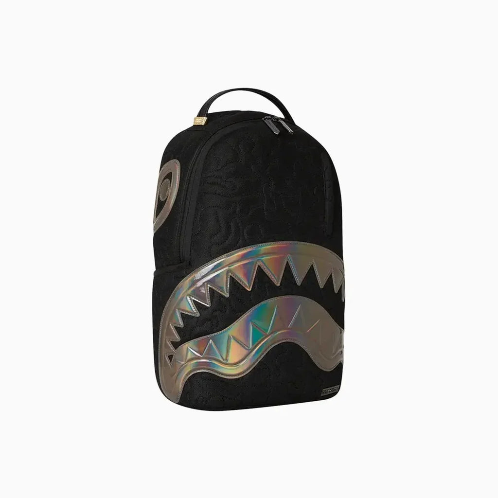 Black Quilted Irridescent DLXSV Backpack