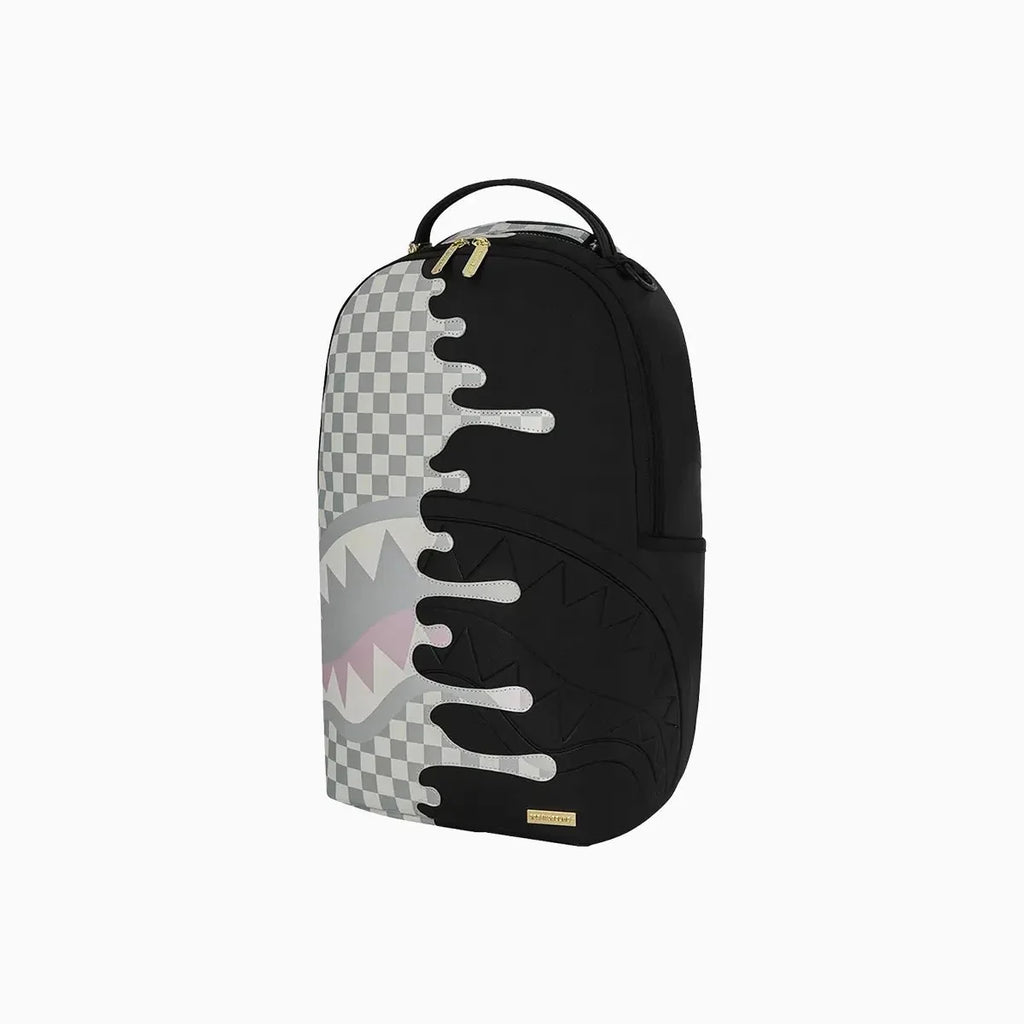 Cream Check Side Drip Backpack