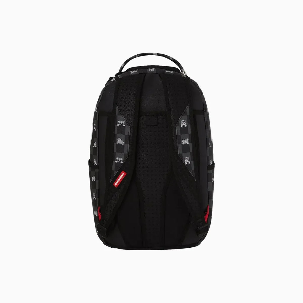 Gray Peeking Character Check Backpack