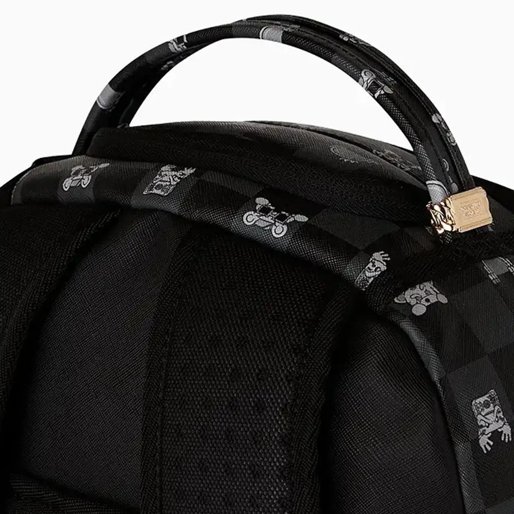Gray Peeking Character Check Backpack