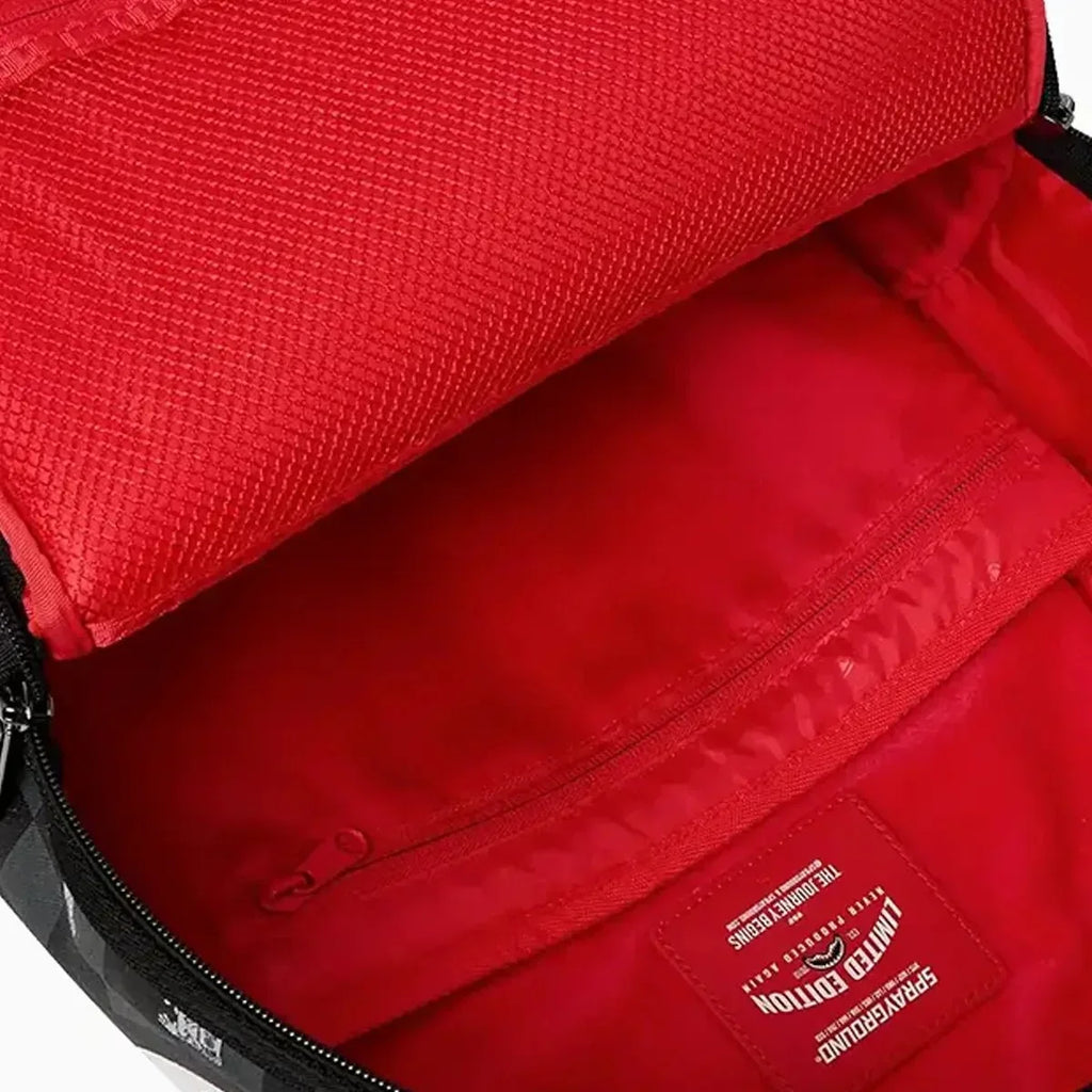 Gray Peeking Character Check Backpack