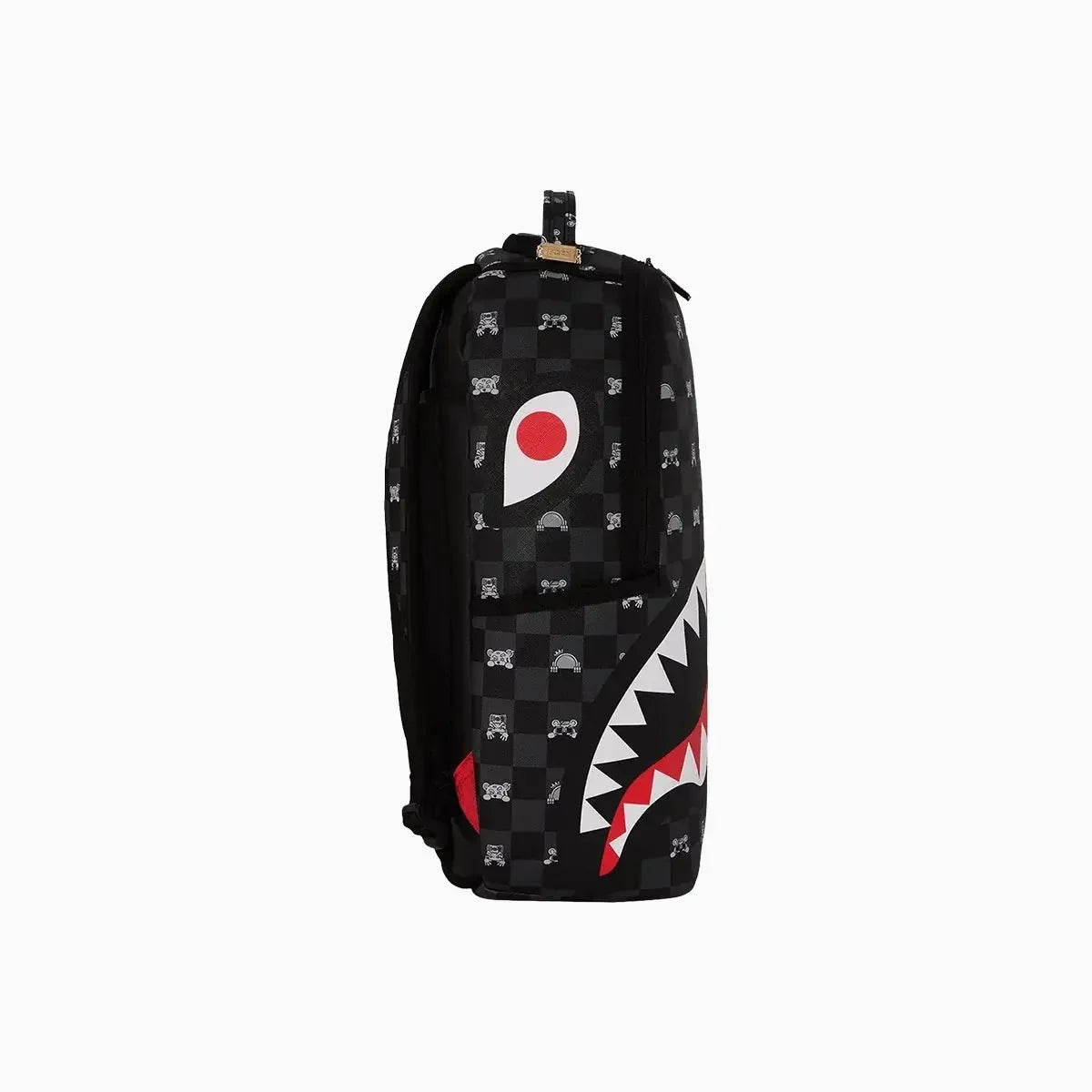 Gray Peeking Character Check Backpack