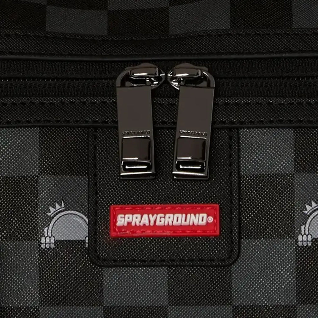 Gray Peeking Character Check Duffle