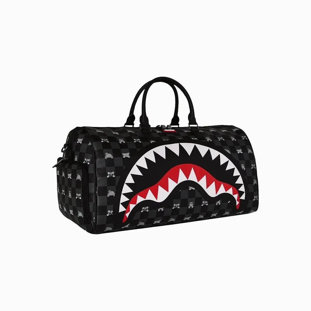 Gray Peeking Character Check Duffle