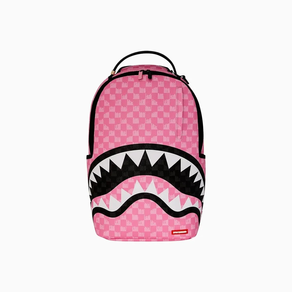 Pink And Black Drip Check Dlxsv Backpack