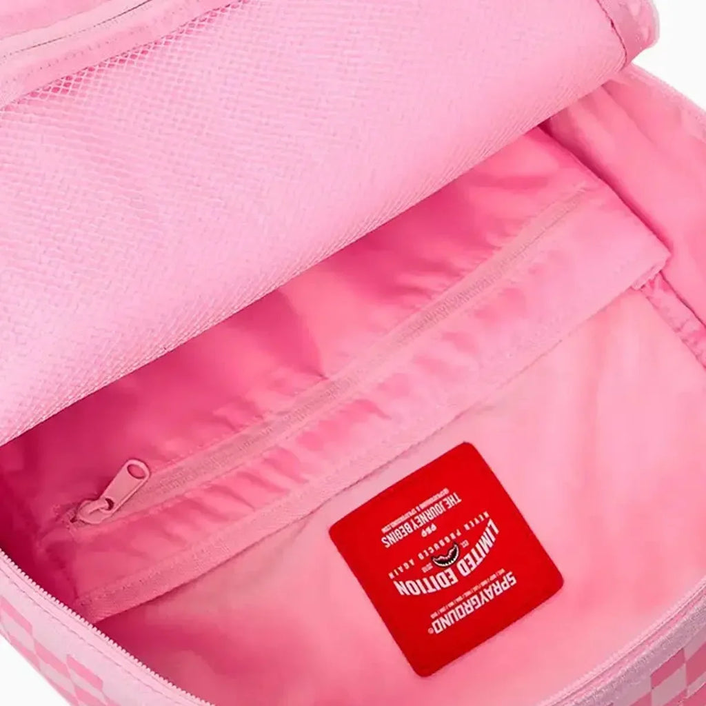 Pink Sharks In Paris Patch Backpack