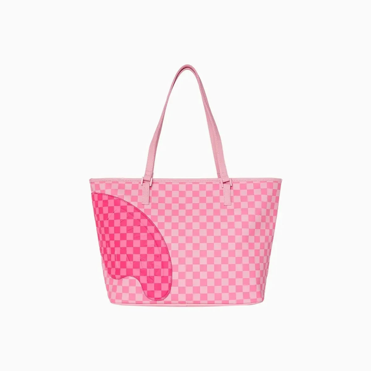 Pink Sharks In Paris Patch Tote Bag