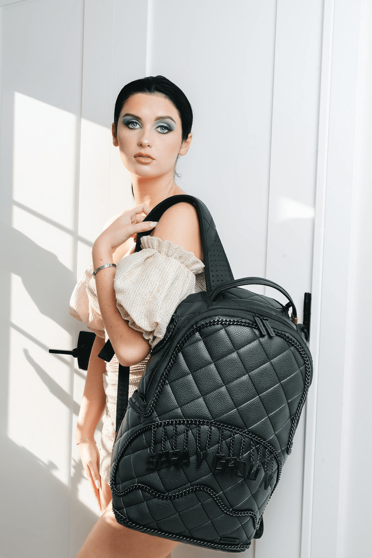 Mochila acolchada con logo