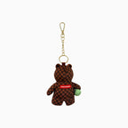 Porte-clés Ours à carreaux marron Sip WTF Bubbly