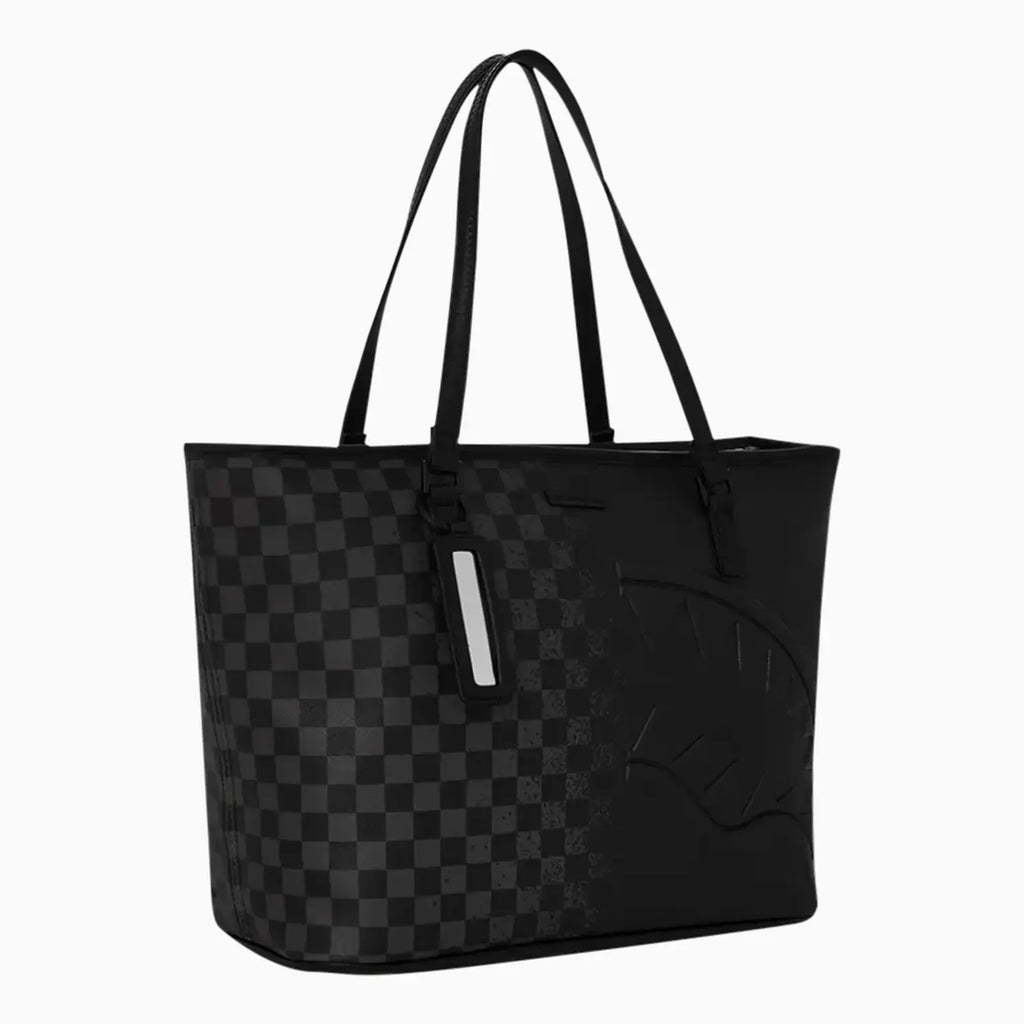 Bolso tote a cuadros gris Spritz para mujer